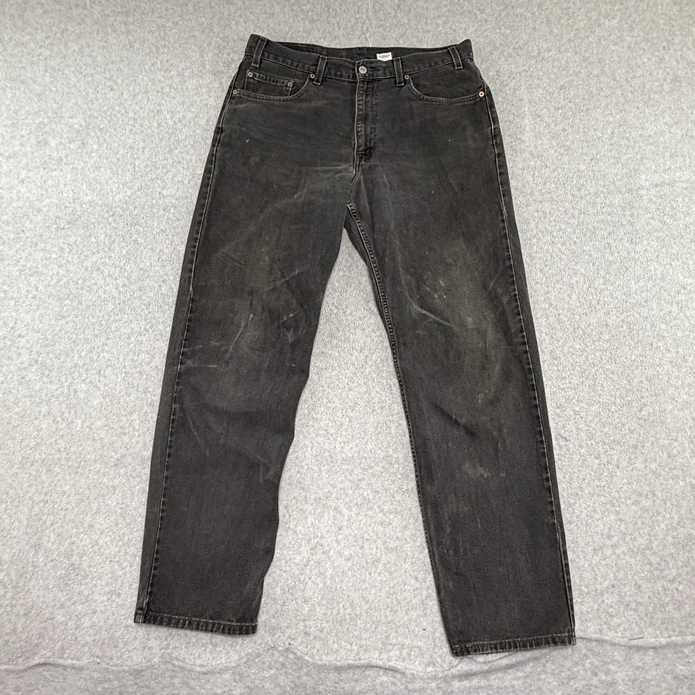Vintage Levis 550 Jeans Mens 36x32 Black Denim‎ Relaxed Fit Skater Loose 90s